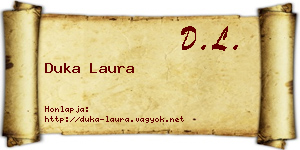 Duka Laura névjegykártya