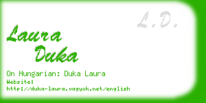 laura duka business card